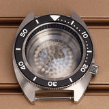 41mm Modified Turtle Watch Case Sapphire For Abalone/tuna mouth 6105 Captain Willard TMI NH35 NH36 NH38 4R Movement Stainless Steel Watch Accessories