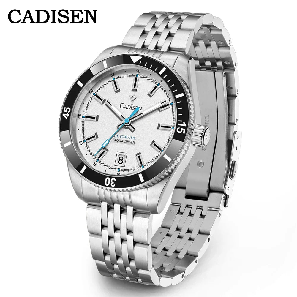 CADISEN C8237 Dive Watch BB58 Japan NH35A Ceramic Bezel 10Bar AR sapphire 40MM