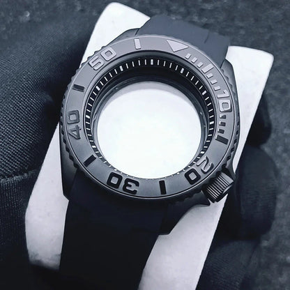 NH35 Case 42mm High-quality Yacht Master Steel Black Case NH35 NH36 Movement Case Watch Accessories Sapphire Glass 22mm Band