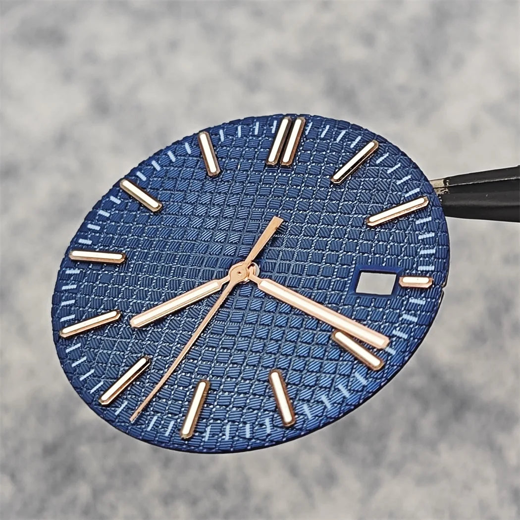 31.8mm Watch Dial + watch Hands complete set Green Luminous Dial Replacement Accessories for NH35 Movement Watch Repair Parts