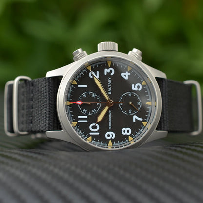 Customizable Baltany Chronograph Watch S5033 39MM Military Quartz Watch VK61  AR Sapphire 100M Waterproof  Swiss Lume