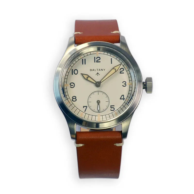 Baltany S2032 D12 Minitary Wristwatches VD78 Sapphire Crystal Swiss Luminou Leather 20ATM Stainless Steel Quartz Vintage Watches