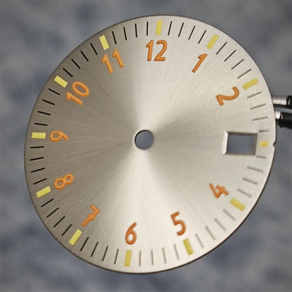 28.5MM Watch Dial NH35 Digital Dial Green Luminous Watch Faces Watch Modification Accessories for NH35/ NH36/ 4R/ 7S Movement