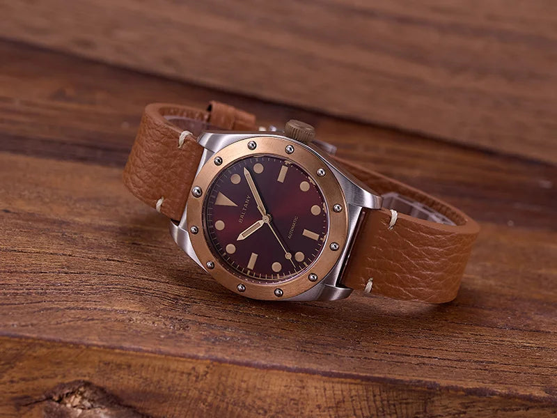 Baltany Bronze Watches Man B4030 Super LuminousNH38 Automatic 20ATMWaterproof Luxary Design Unique Vintage Mechanical Wristwates