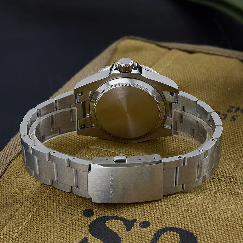 Baltany S3075 Vintage MilSubmariner Watch Rotation Bezel Brushed Bracelect Luminou Leather Sapphire Stainless Steel Dive Watches