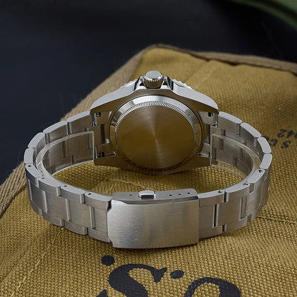 Baltany S3075 Vintage MilSubmariner Watch Rotation Bezel Brushed Bracelect Luminou Leather Sapphire Stainless Steel Dive Watches