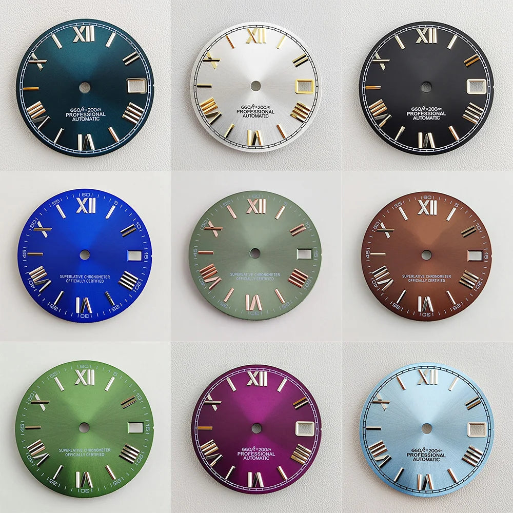 28.5mm NH35 dial Roman dial S Dial Modified Dial for NH35/NH36 Automatic Movement Watch accessories
