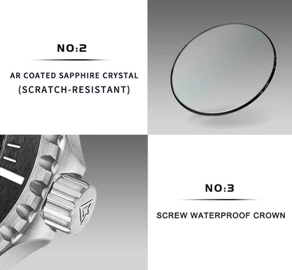 Cadisen C8232 Submariner DIVER  NH35A 100M Waterproof Luminous AR Sapphire 40MM