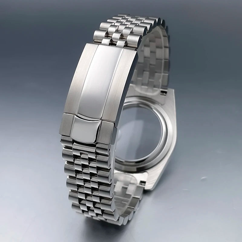 36mm/39mm NH35 Case President Jubile Strap Diamond Bezel Sapphire Glass Mod For NH35 NH36 Movement Watch Case Accessories Parts