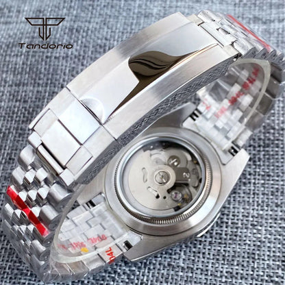 Tandorio Datejust TD151 Sapphire Pink Sunburst 36mm 39mm NH35 Diamond Marksmm