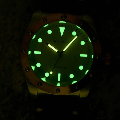 Baltany Bronze Watches Man B4030 Super LuminousNH38 Automatic 20ATMWaterproof Luxary Design Unique Vintage Mechanical Wristwates