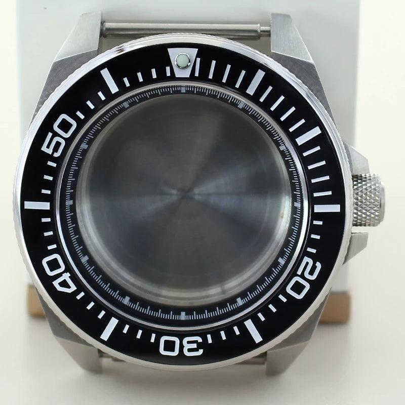 Modified Samurai Diving Watch Case 43.8mm For Seiko NH35 NH36 NH38 NH34 4R36 Movement 28.5mm Dial Sapphire Crystal Ceramic Bezel