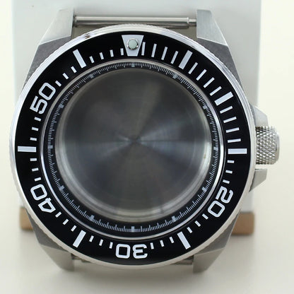 Modified Samurai Diving Watch Case 43.8mm For Seiko NH35 NH36 NH38 NH34 4R36 Movement 28.5mm Dial Sapphire Crystal Ceramic Bezel
