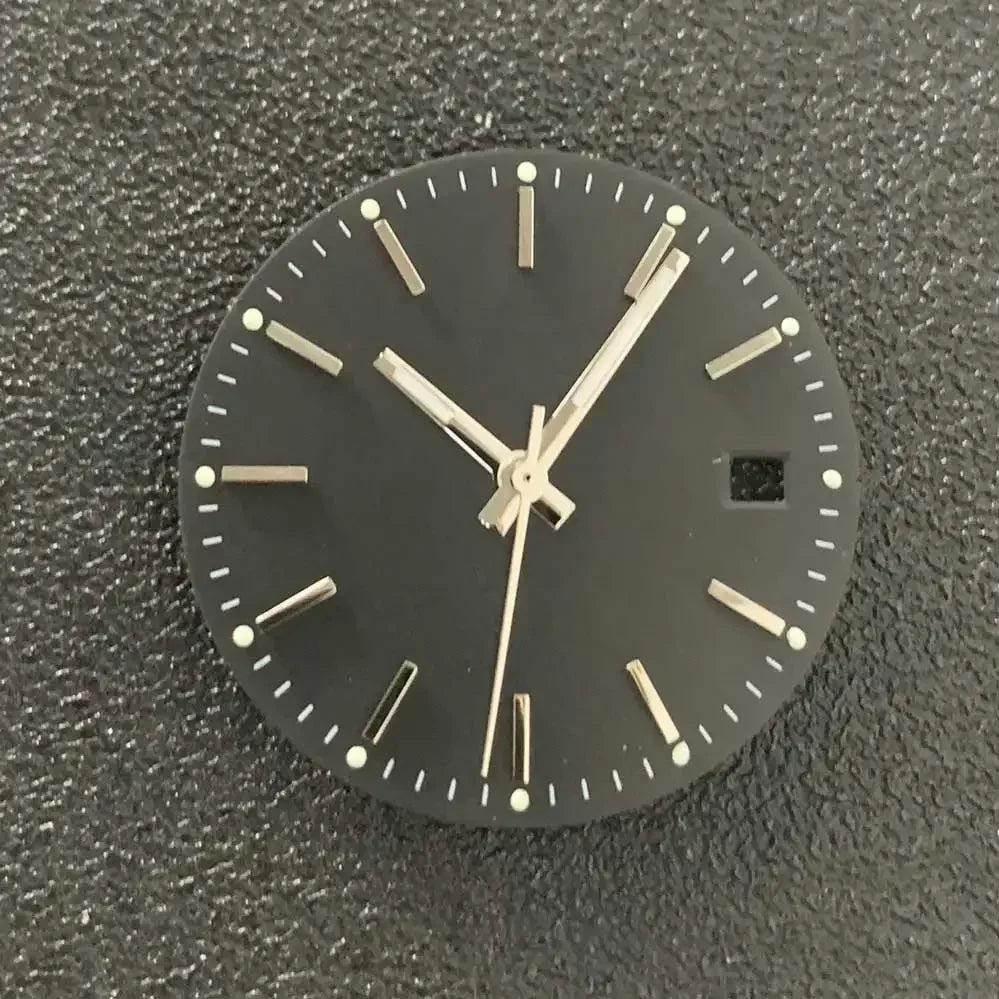 29mm Log Dial 8215 Watch Dial + Watch Hands Set Green Luminous Watch Faces Modified Accessories for 8215 / 8200 / 2813 Movement