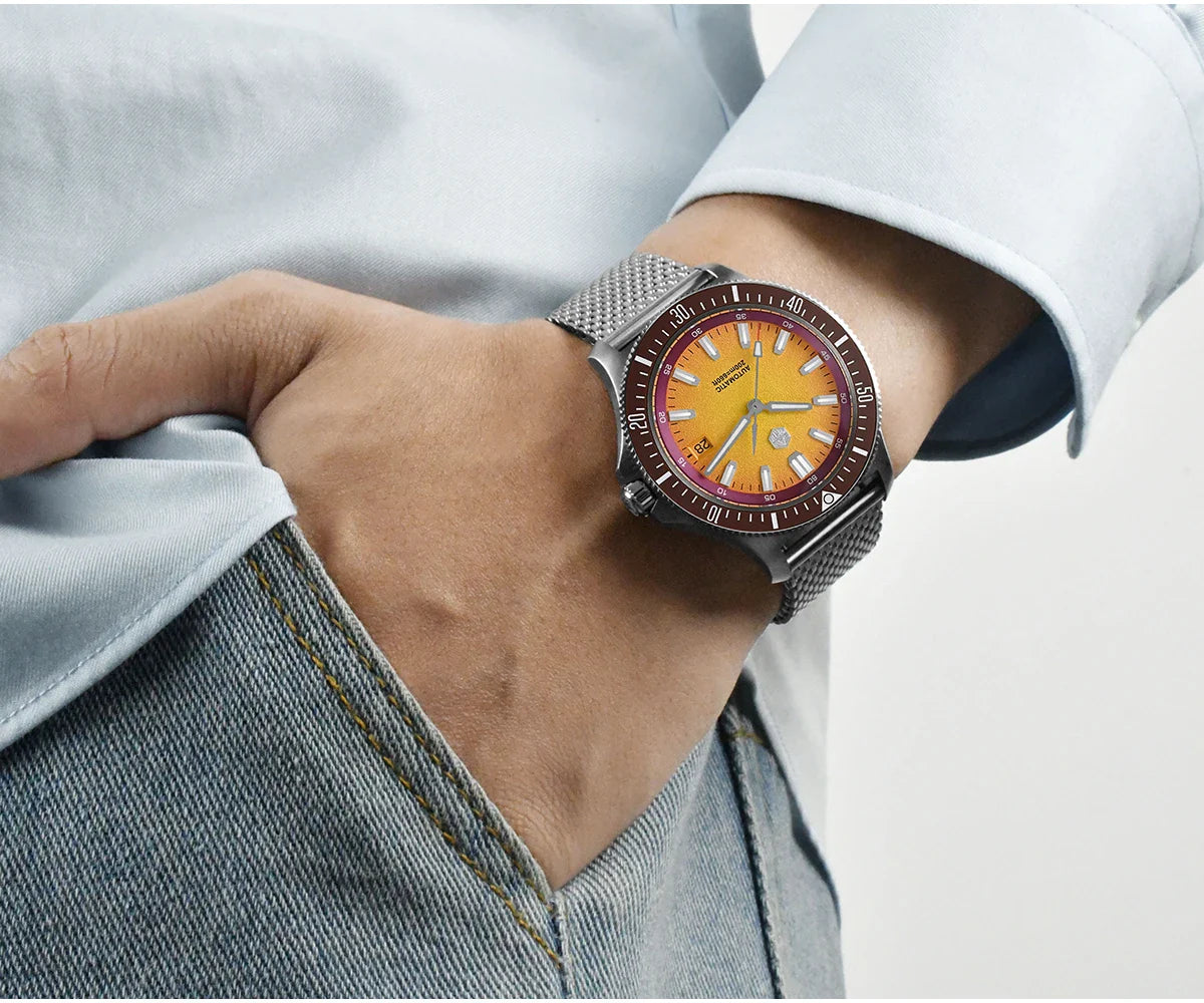 San Martin Diver SN0118G 40mm Original Design Fruit Series  NH35 Automatic 20Bar AR Sapphire BGW Luminous SN0118