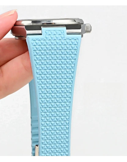 PRX watch band Quick Release  11mm 12mm T137.407/T137.410 Super Player Fluoro rubber FKM Watch Strap Bracelet