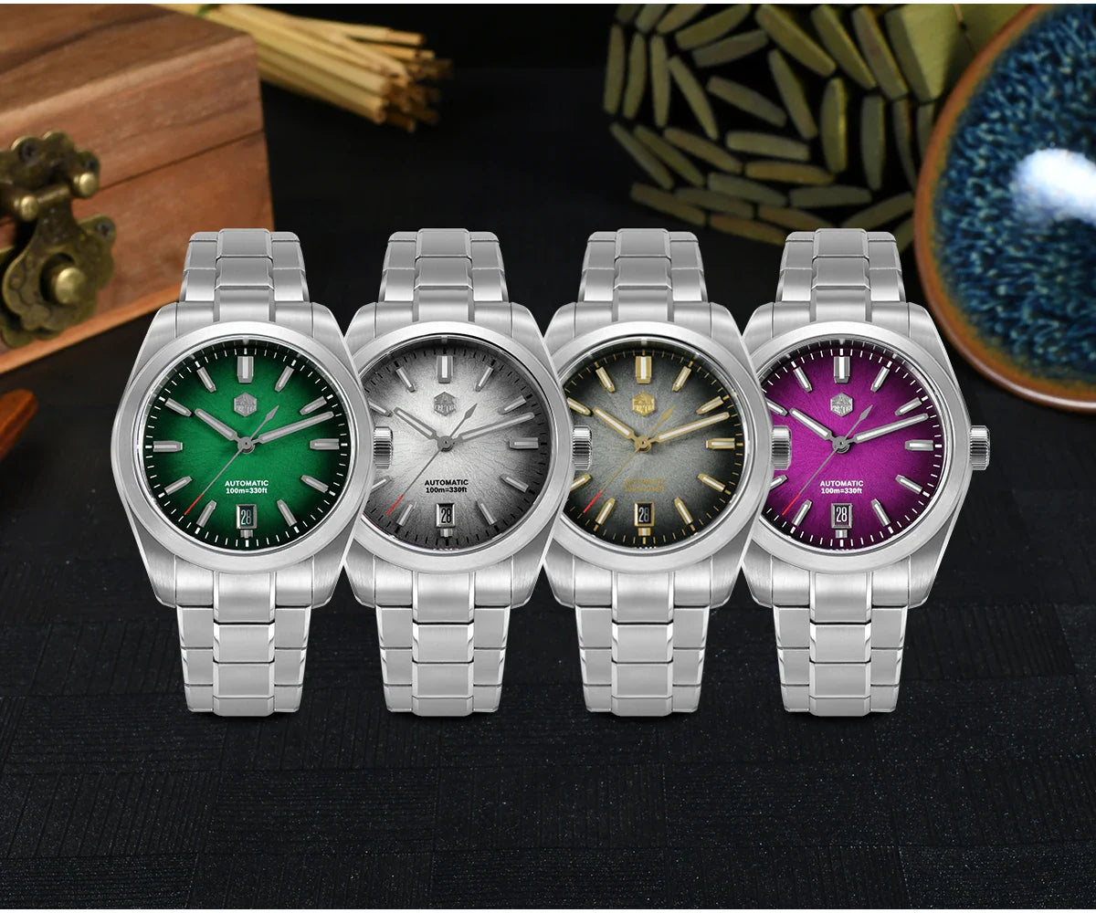 San Martin 36/39/42mm SN0144 JianZhan Dial Gada Watch Miyota 9015 Original Design Men Luxury Dress Automatic Mechanical Watches