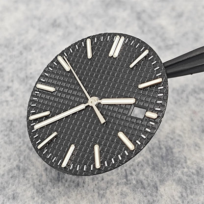 31.8mm Watch Dial + watch Hands complete set Green Luminous Dial Replacement Accessories for NH35 Movement Watch Repair Parts