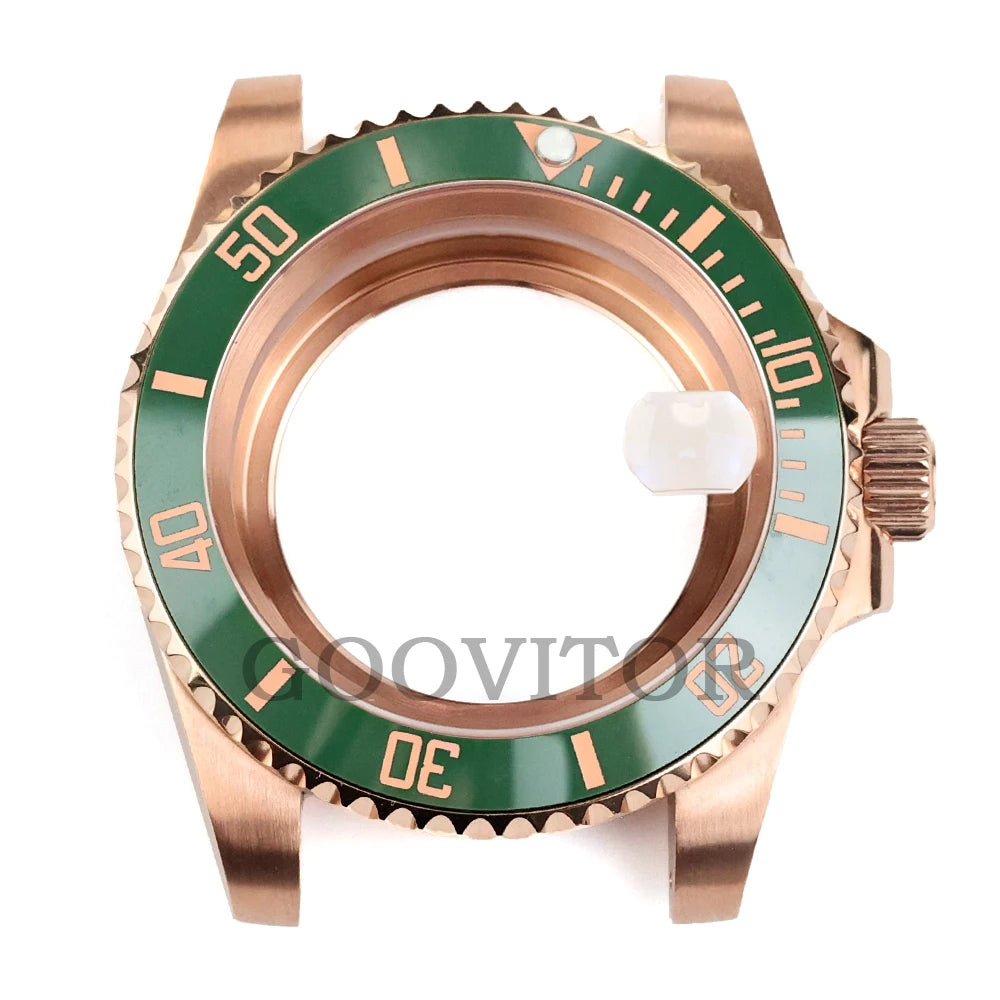 NH35 Watch Case 40mm For GMT YACHT-MASTER Seiko NH34/NH35/NH36/NH38 Movement Rose Gold Jubilee Bracelet Submariner NH35 Case