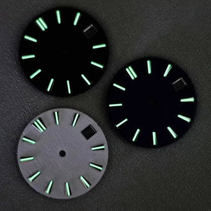 28.5mm NH35 Watch Dial Vertical Wave Stripe Pattern Watch Faces BGW9/C3 Luminous Surface Accessories for NH35/NH36/4R/6R Movement