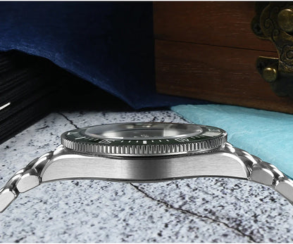 San Martin Diver SN0148G 40mm  Miyota 9015 Automatic Enamel Sunburst Dial 20bar  Ar Sapphire BGW9 Lume