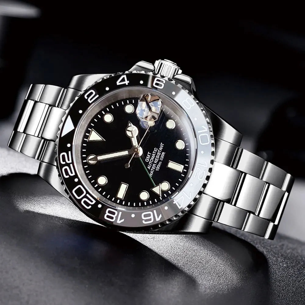 Tandorio GMT Watch TD258B Luminous 40mm NH34A Automatic 20BAR  Sapphire