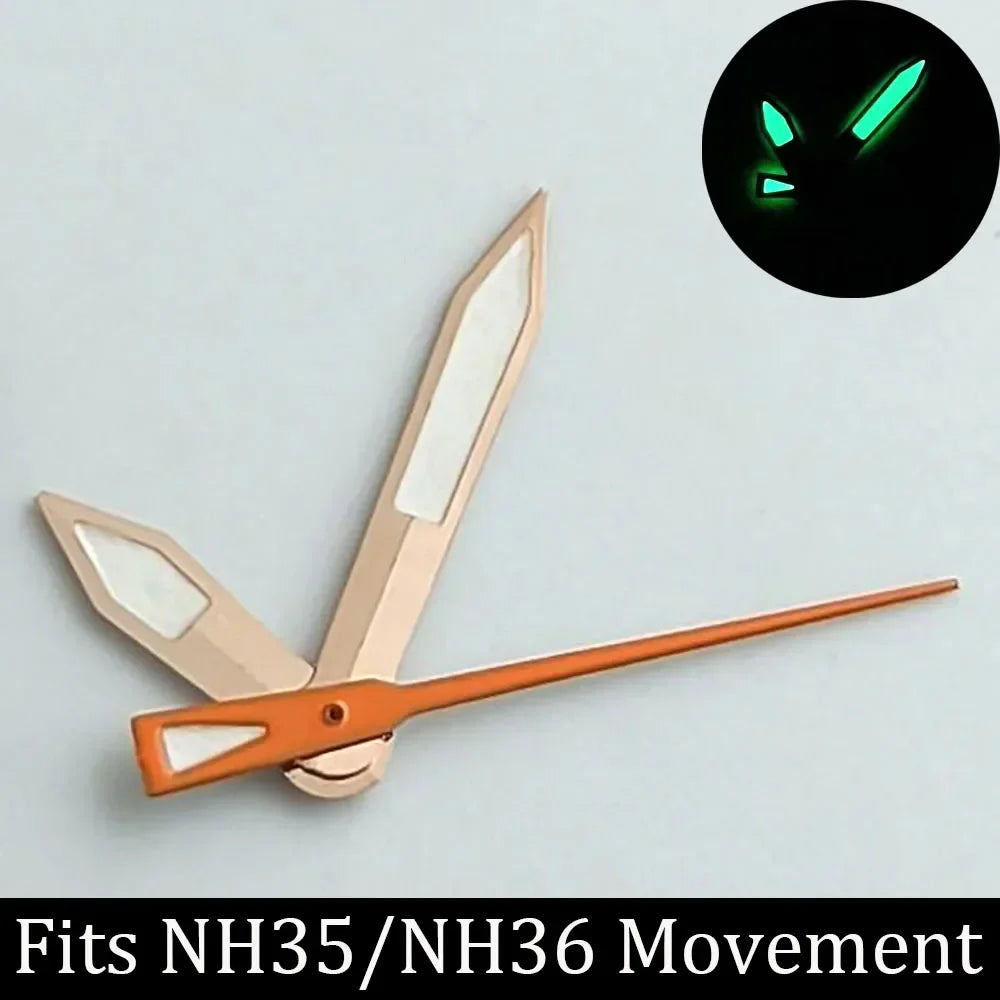 high-quality Watch accessories watch pointer NH series 35 NH36 hands green  luminous suitable for N H35/ NH36 movement