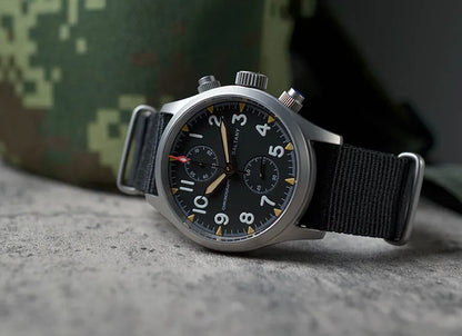 Customizable Baltany Chronograph Watch S5033 39MM Military Quartz Watch VK61  AR Sapphire 100M Waterproof  Swiss Lume