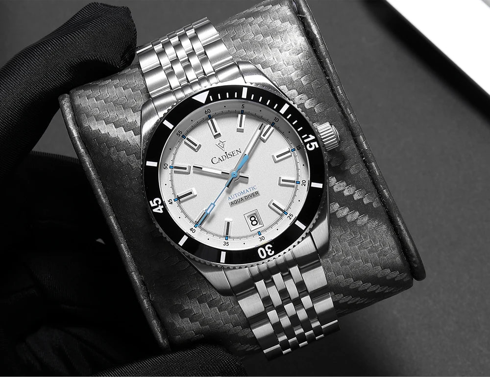 CADISEN C8237 Dive Watch BB58 Japan NH35A Ceramic Bezel 10Bar AR sapphire 40MM