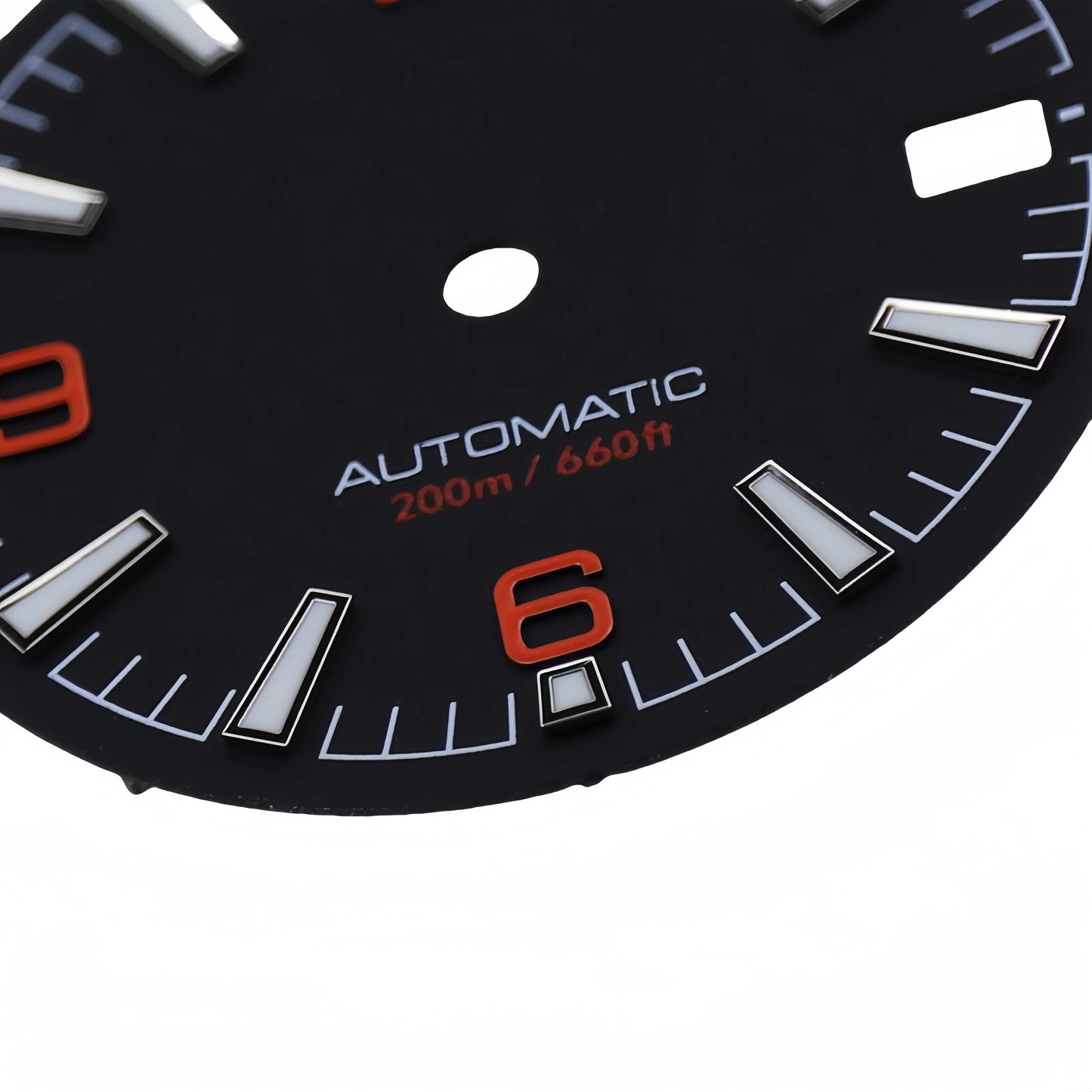 Quality Sea 600m Style Watch Dial With C3 Bgw9 Green Blue Luminous For Nh35 Nh36 Mechanical Movement Skx007 Case 28.5mm Dial