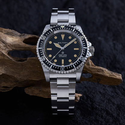 Baltany 39MM Dive Watch Man S3075 MilSubmariner Homage Watch  20Bar Waterproof Stainless Steel Bracelect NH38 Auto Sports Watch