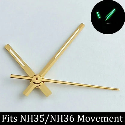 high-quality Watch accessories watch pointer NH series 35 NH36 hands green  luminous suitable for N H35/ NH36 movement