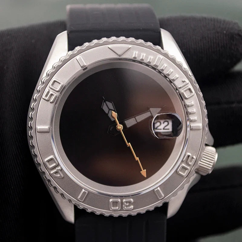 Sterile Yacht Master Custom Watch Luminous Date Sapphire NH35 Automatic 10Bar 42MM