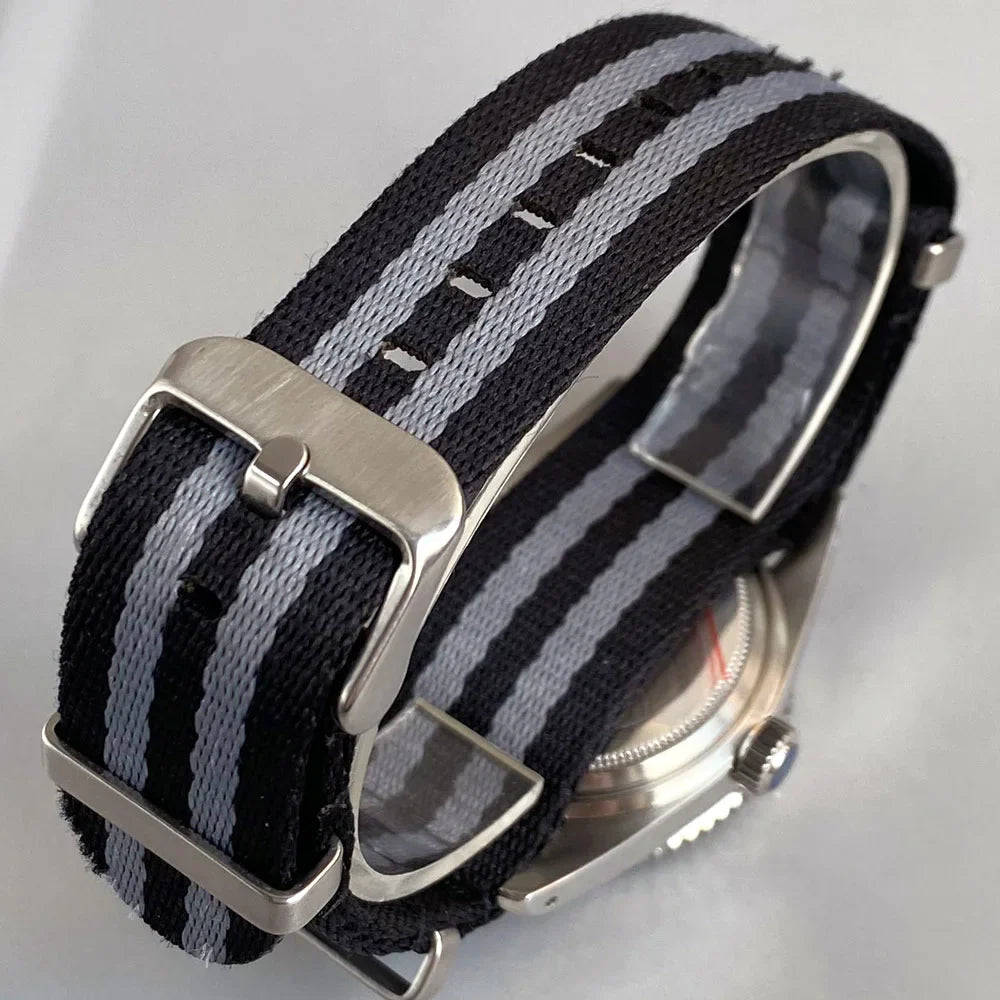 Tandorio TD218B NH34 GMT Watch 6542 homage 38mm Bubble Sapphire 20ATM 120 Click Submariner