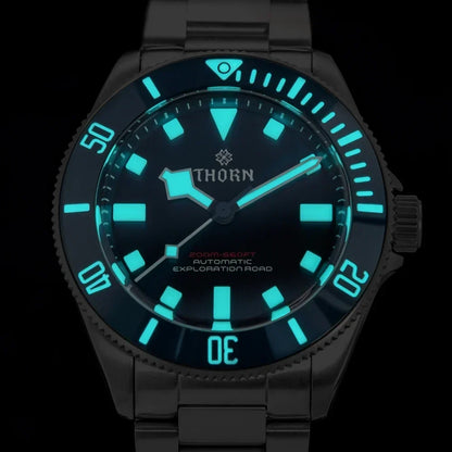 THORN SHY036 Titanium Sub Diver 39MM  Vintage PT5000  Automati Sapphire C3 Super Luminous 20bar