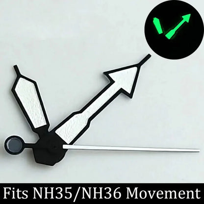 high-quality Watch accessories watch pointer NH series 35 NH36 hands green  luminous suitable for N H35/ NH36 movement