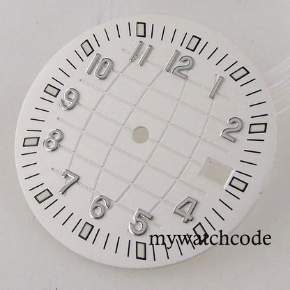 40mm Watch Case Glass Back Rubber Strap Dial Hands Set Fit NH35A NH36A Automatic Movement Sapphire Glass