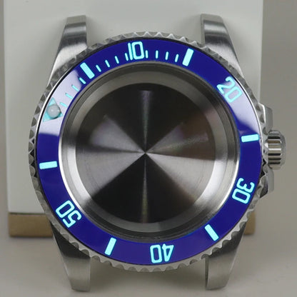 40mm Watch Case Ceramic C3 Bezel For Seiko NH35 NH36 NH34 nh70 Miyota8215 Eta2824 28.5mm Dial With Sapphire Crystal Waterproof