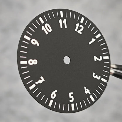 28.5MM Watch Dial NH35 Single Date / No Date Calendar Watch Faces Green Luminous Watch Accessories for NH35/ NH36/ 4R Movement