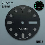 28.5mm S5 Logo SKX007 Starry Dial Fit NH36/4R36 Japan Movement C3 Green Luminous Quality Dial Watch Modification Accessories