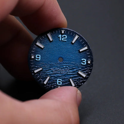 New Style Sea High Quality 28.5mm Diving Watch 3 Or 3.8 Crown Dial Face For Seik Nh35 Movement Skx007 Mods With C3 Bgw9 Luminous