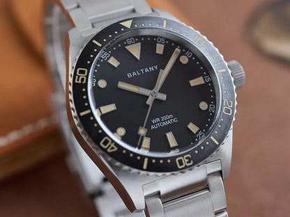 Baltany 39MM Retro Diver Watch Man S3080 Stainless Steel Bracelect NH38 Automatic Watches 200MWaterproof  Classic Sports Watches