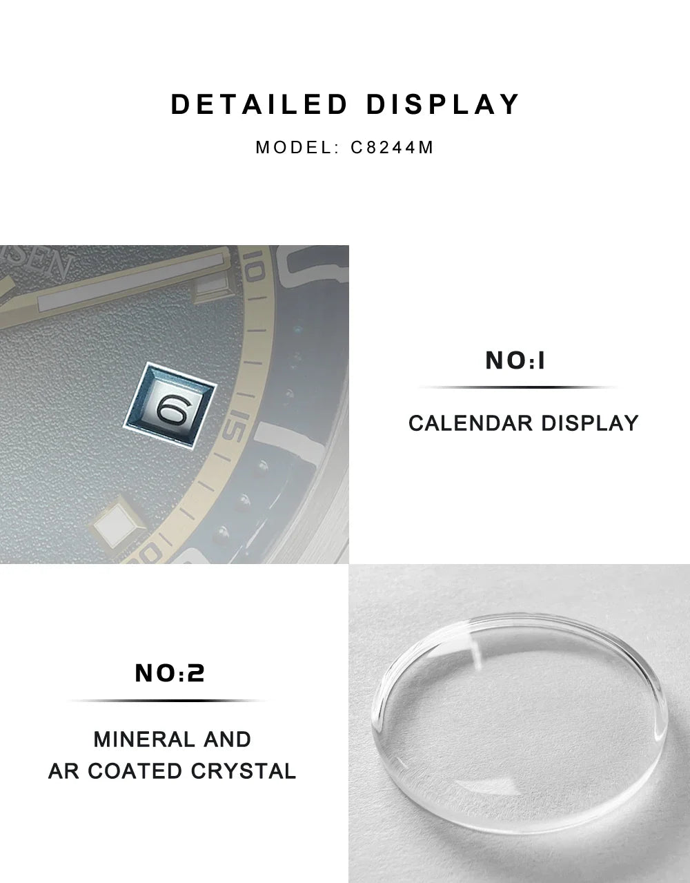 CADISEN C8244 Miyota 8215 Automatic 40mm 10bar diver sapphire luminous