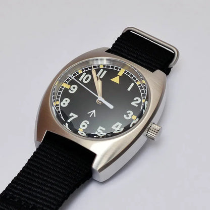 Baltany W10 Military Watch 36mm Calendar Super Luminous Leather Sapphire Stainless Steel NH35 Automatic Mechanical Wristwatches