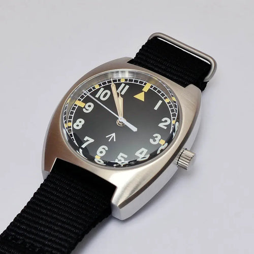 Baltany W10 Military Watch 36mm Calendar Super Luminous Leather Sapphire Stainless Steel NH35 Automatic Mechanical Wristwatches