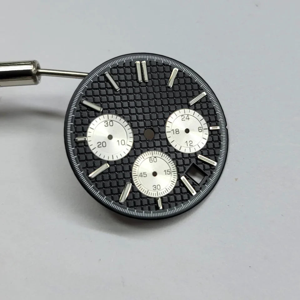 Modified VK63 Watch Dial 31.8mm Watch Faces Green Luminous Watch DIY Accessory for VK63 Movement