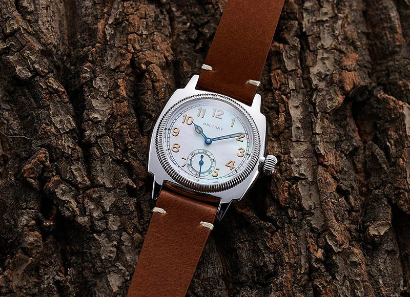 Baltany 1926 Vintage Dress Wristwatches S4036 Square Case Sub Seconds Luminou 20ATM Stainless Steel Automatic Mechanical Watches