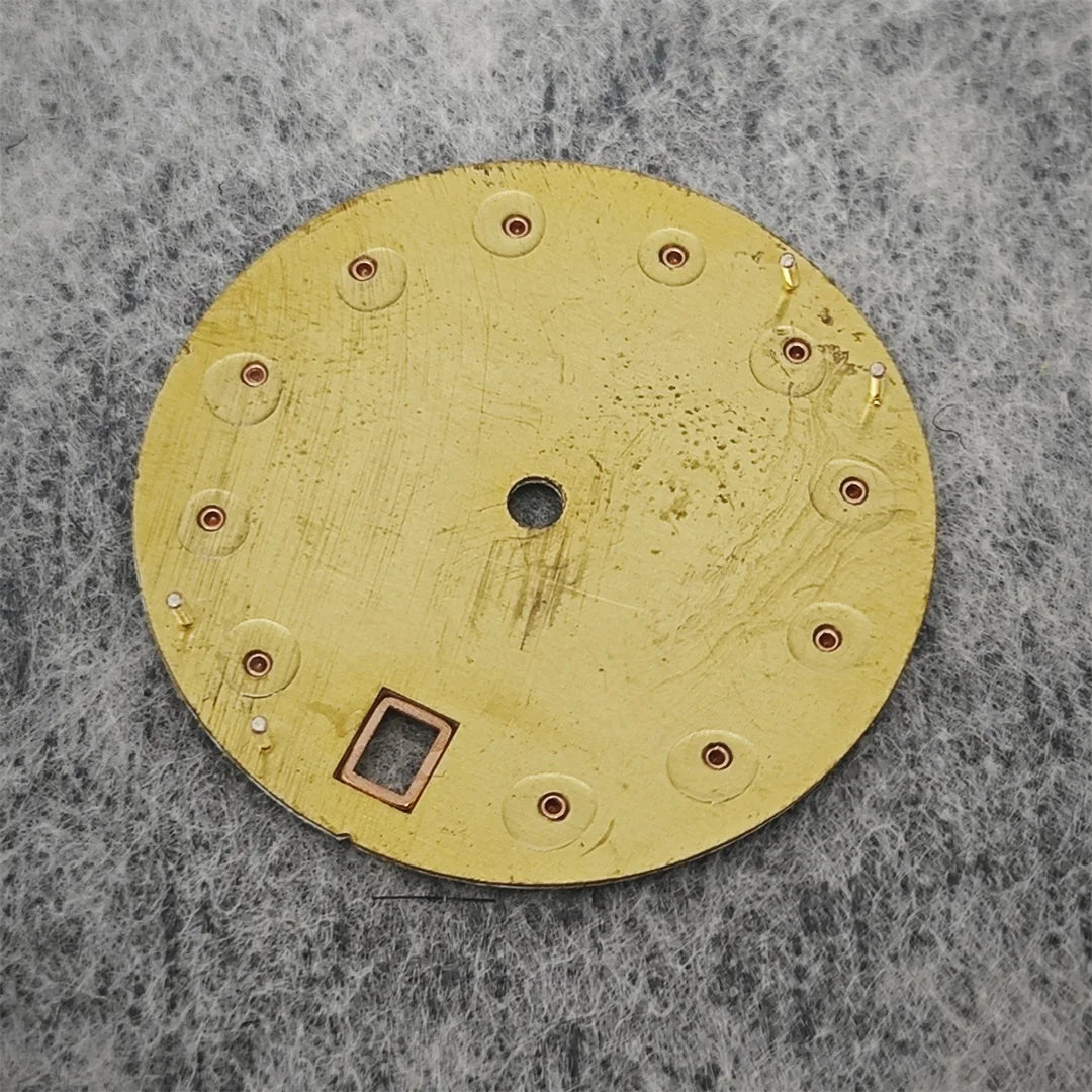 NH35 Watch Dial Watch Hands 28.5mm Diamond Inlaid Shell of Pearl Pattern Surface Watch Accessories for NH35/NH36 Movement