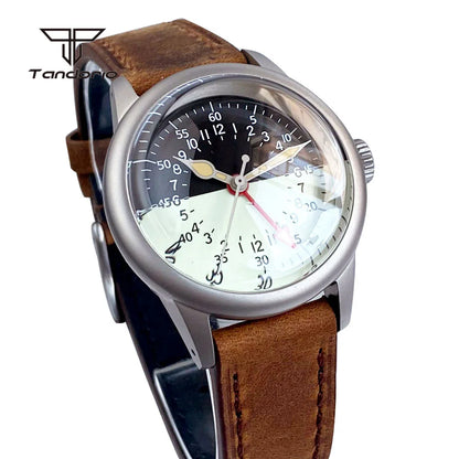 Tandorio GMT Watch TD135G Sandblasted 36mm NH34 Automatic Domed Sapphire 20BAR Lume 24H