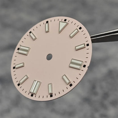 28.5mm Watch Dial Colorful Enameled Surface with Green Luminous Watch Faces for NH35/ ETA2836/ 8215 Mechanical Movement